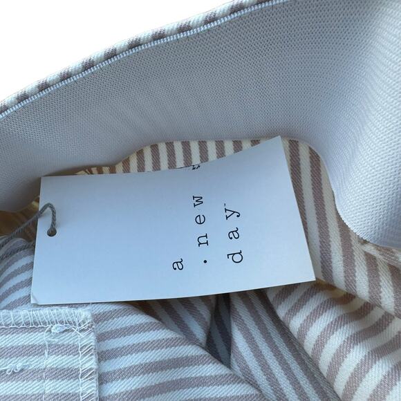 New A New Day Women's Cream Striped Slim Fit High Rise Ankle Pants Size 18W - Picture 7 of 7